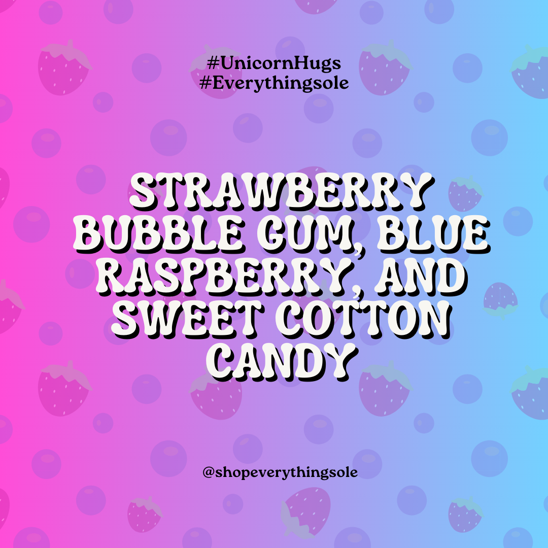 Unicorn Hugs Body Butter (Strawberry Bubble Gum, Blue Raspberry and Cotton Candy)