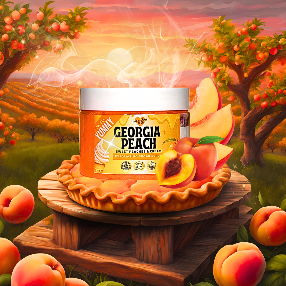 Georgia Peach Sugar Scrub for Rough Dry Skin