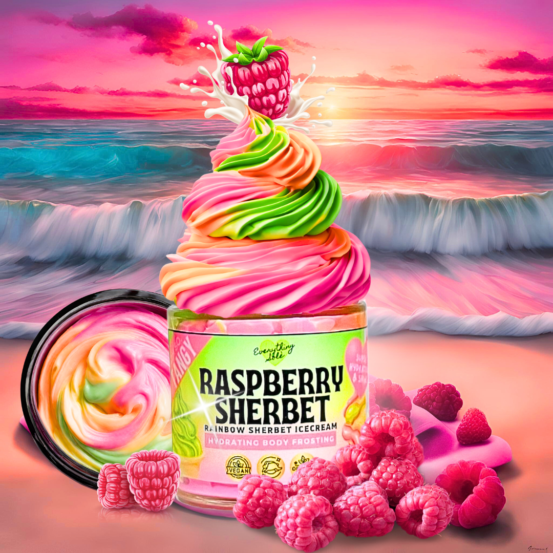 Raspberry Sherbert Body Butter (Raspberry, Citrus Orange and Lime Scent)