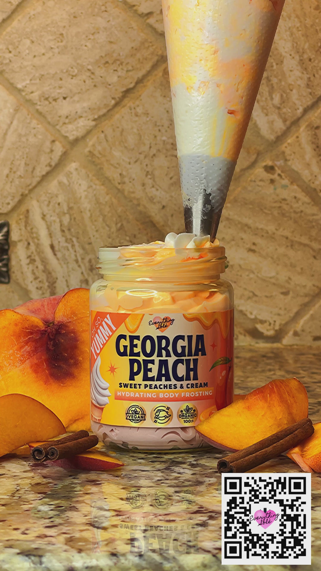 Georgia Peach Body Butter (Juicy Peaches, Warm Vanilla Cinnamon)